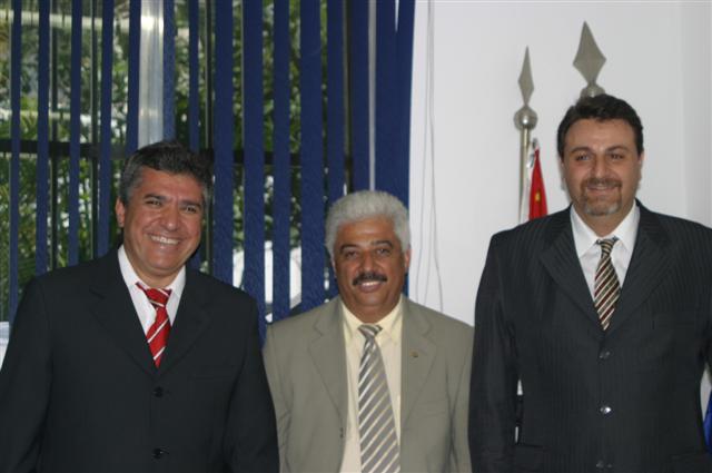 Membros da Comissão - Vereador Valter Suman, Presidente José Carlos Rodriguez e Vereador Nicolaci Fincatti